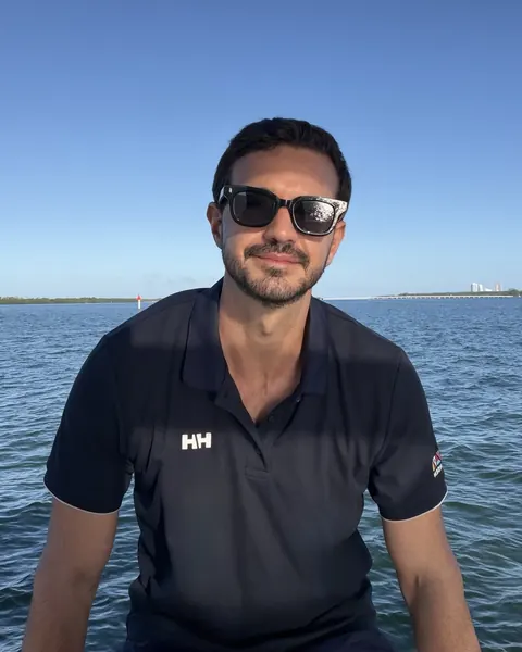 Captain Alonso on the water in Miami